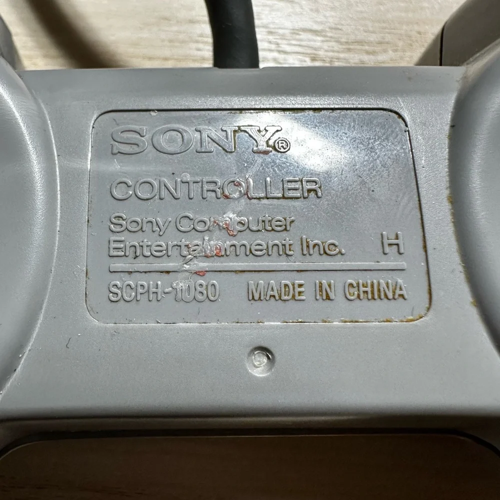 Sony PlayStation PS1 Controller SCPH 1080 Original OEM Gray UNTESTED